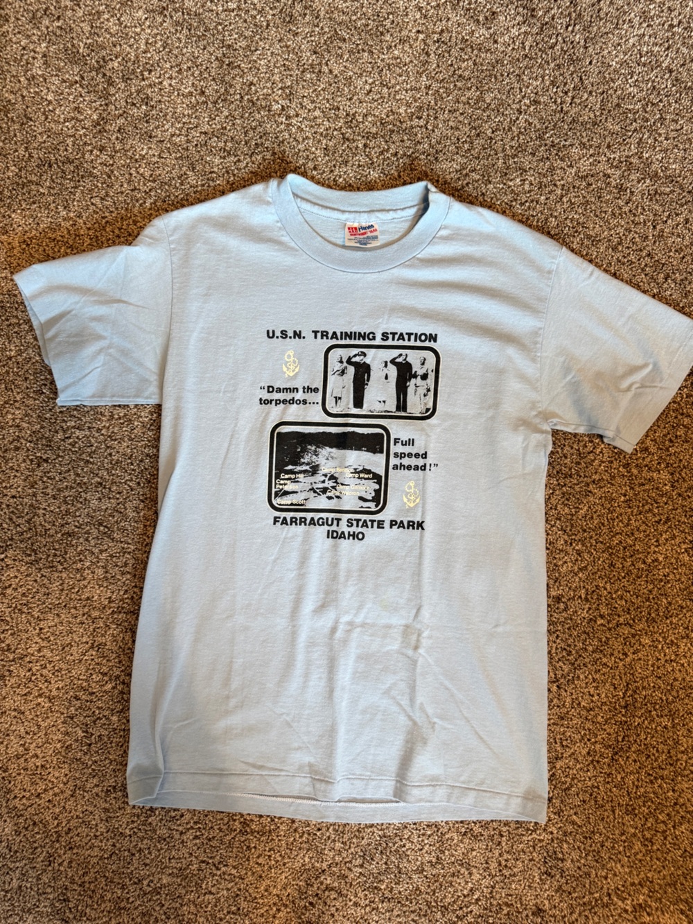 Hanes Light Blue Crewneck T-Shirt